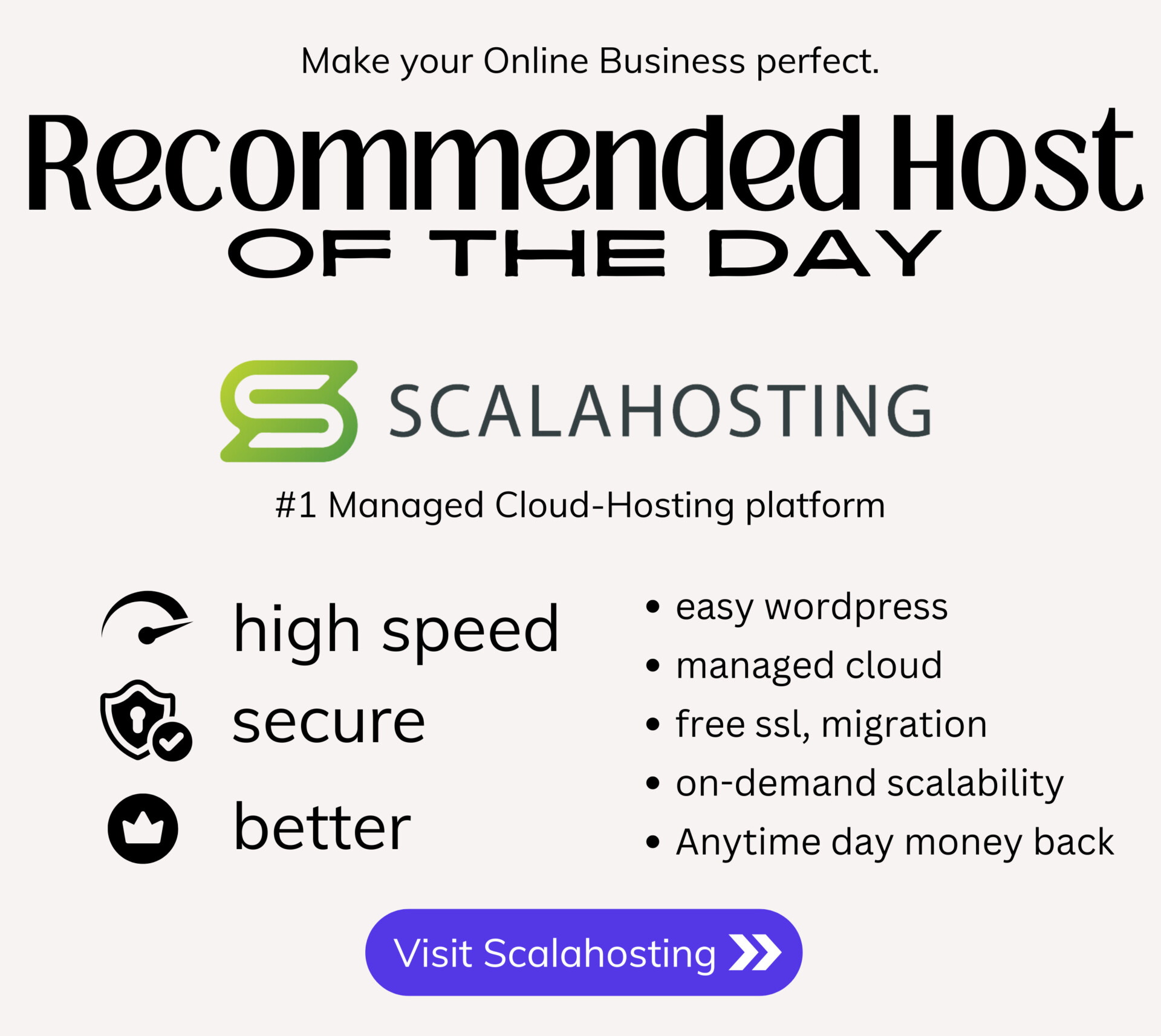 Recommended host of the day by hostadviceninja