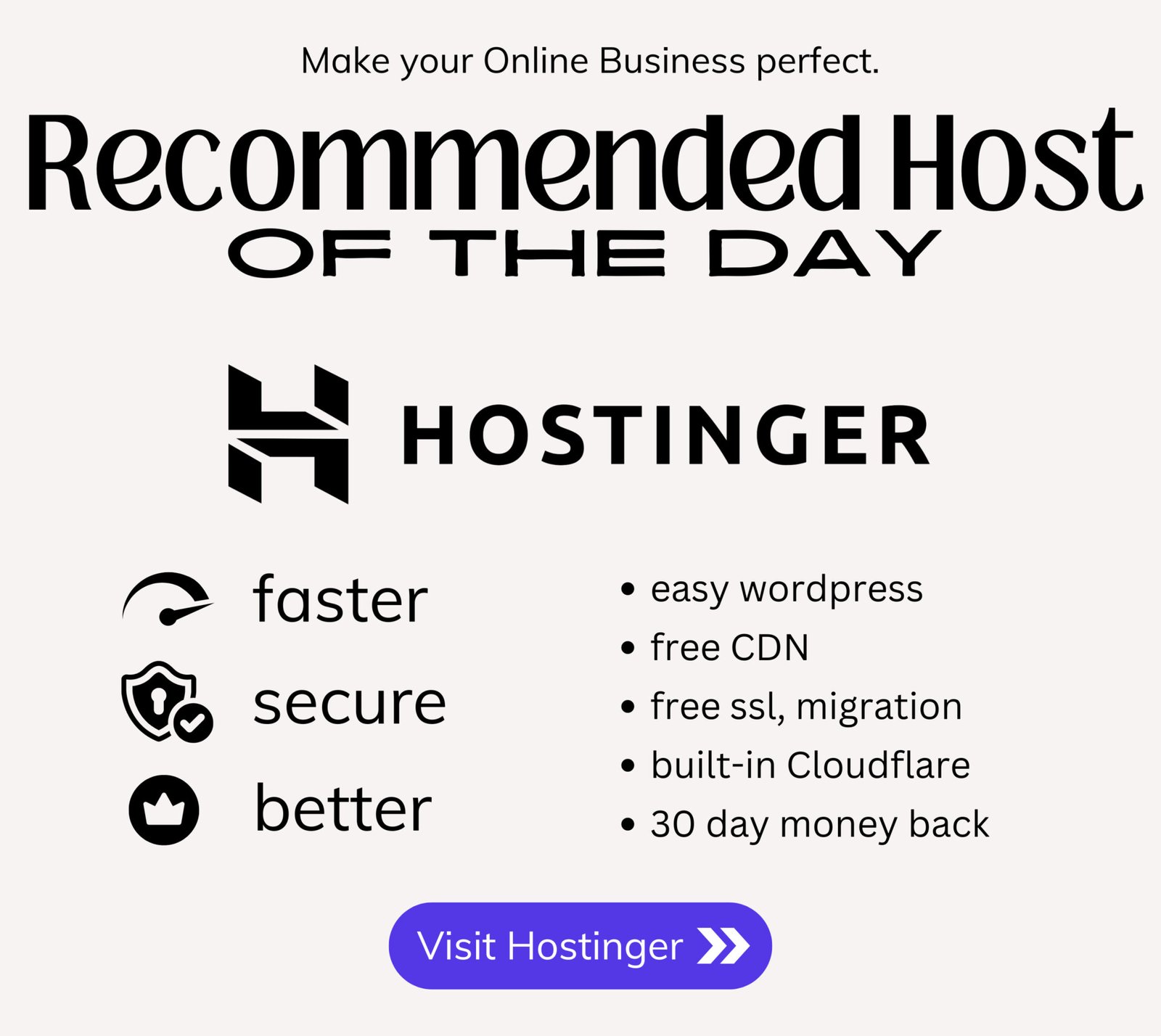 Recommended host of the day by hostadviceninja