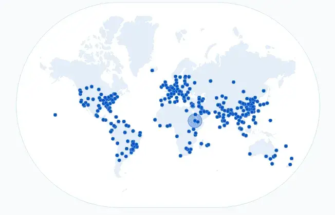 Cloudflare stream world map of cdn providers